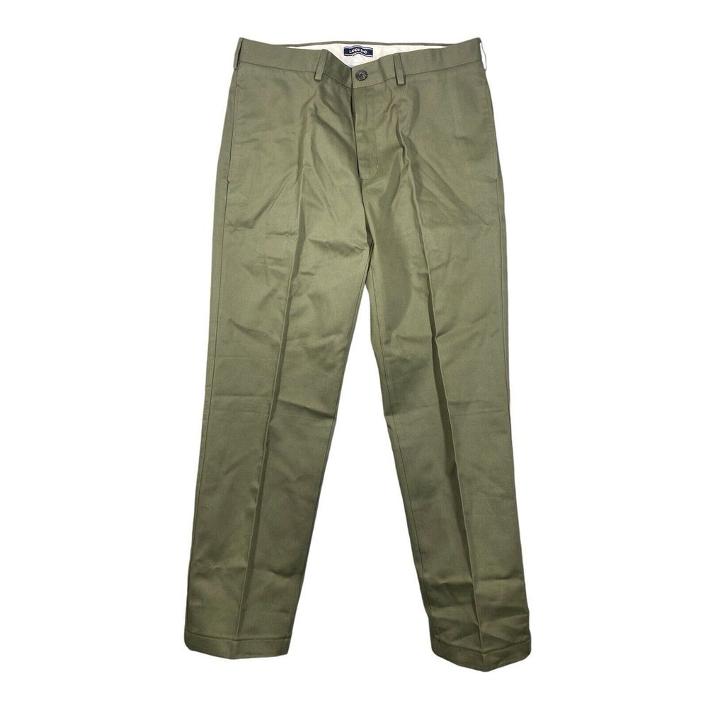 Lands' End Mens Dress‎ Pants in Gray Tailored Fit in Green Size 34